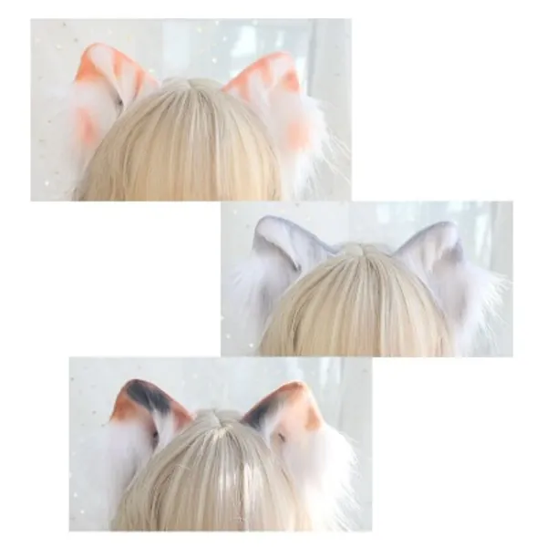24.93US $ 18% OFF|Furry Animal Beast Ears Hairpin Headwear Hair Clip Cosplay Soft Girl Cute Plush Tabby Cat Ear Lolita Hair Accessory Props|Costume Accessories|   - AliExpress