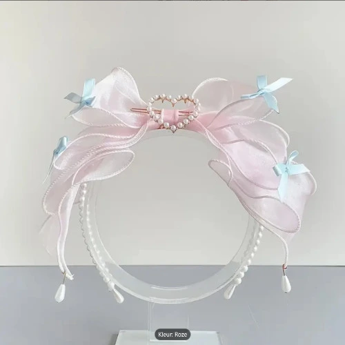 Headband with fake pearls