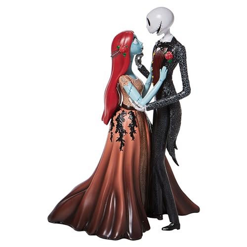 Enesco Disney Showcase Couture de Force The Nightmare Before Christmas Jack and Sally Embracing Figurine, 9.5 Inch, Multicolor - Figurines