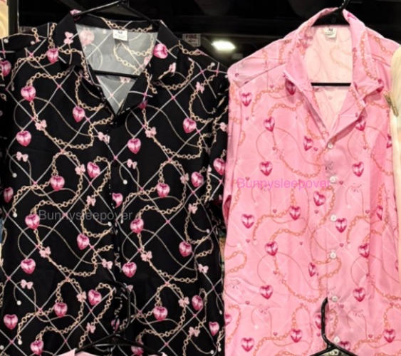 Gyaru Hawaiian shirt !! Black and pink variant