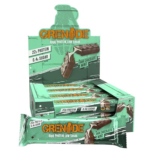 Grenade Carb Killa Bar Dark Chocolate Mint 12x60gm 12 count - Dark Chocolate Mint - 12 Count (Pack of 1)