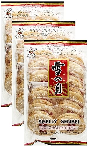 Hot Kid Shelly Senbei Rice Crackers, 5.3 Oz (Pack of 3) - 5.3 Ounce (Pack of 3)