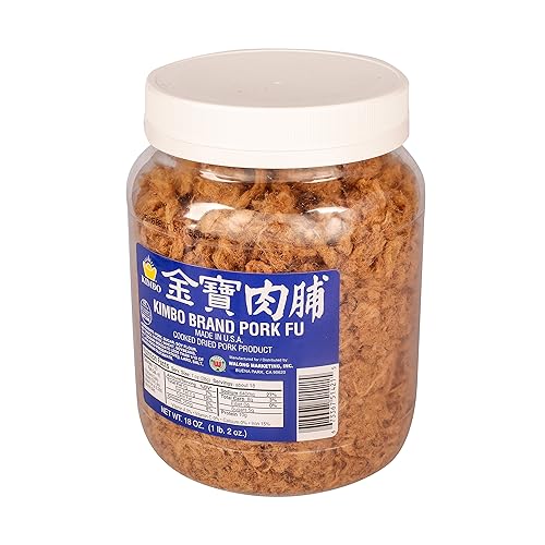 Pork Floss (猪肉松) kimbo brand pork fu 18 oz (1 lb 2 oz) made in usa