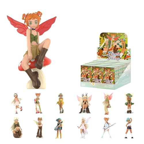 POP MART Peach Riot Punk Fairy Series Figures, 12PCs Peach Riot Blind Box Figures, Random Design Action Figures Collectible Toys Home Decorations, Holiday Birthday Gifts for Girls and Boys, Whole Set - Peach Riot Punk Fairy - Whole Set