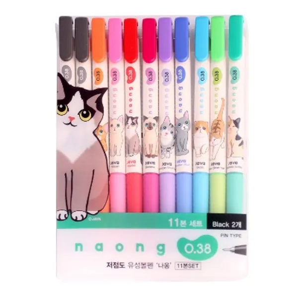 Beecrazee PE 6668 Naong 11-Set Ballpoint Pens, Multicolor