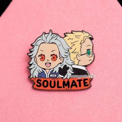 DRHDR "Soulmate" Shin x Noi Hard Enamel Pin - [B Grade] / Locking Clasp
