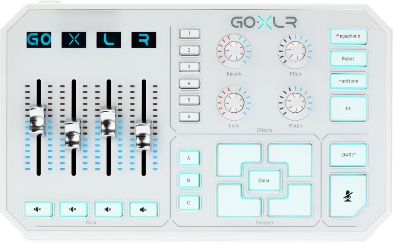 GoXLR 4-channel USB Streaming Mixer - White