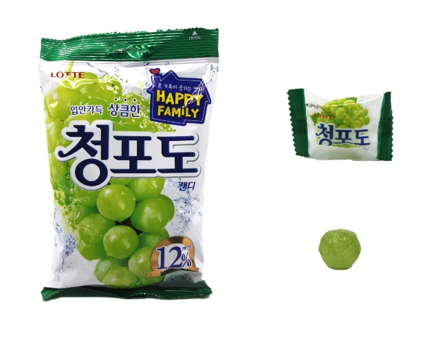 Korean Candy K FOOD Green Grape Flavor Hard Candy (153g 5.39oz) - 