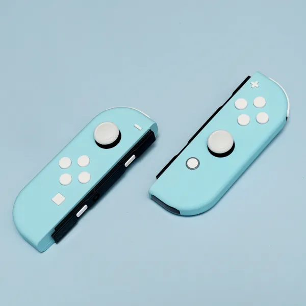Custom Sea Salt pastel blue and white  Nintendo Switch Joy-Con Controllers