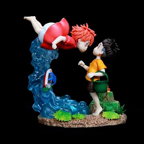 Ponyo and Sōsuke Figure 5.9 Inch, Anime Statue Model Suitable for Anime Enthusiasts to Decorate Collect and Exquisite Give Present Various Festivals Et