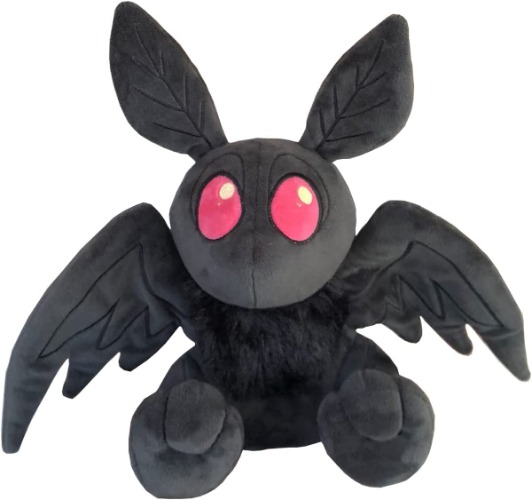 Cute Mothman Plush Toy 12in Bat Plushie with Red Eyes, Goth Moth Stuffed Animals Horror Game Mothman Plush Doll Birthday for Fans Kids - Red