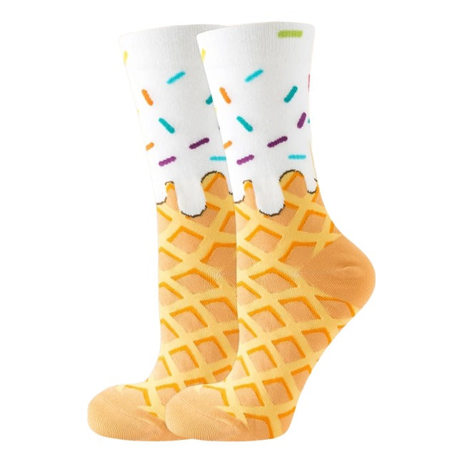 Ice Cream Cone Socks (Adult Medium)