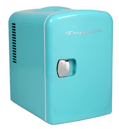 Frigidaire BLUE EFMIS149_AMZ Mini Portable Compact Personal Cooler Fridge, 4 Liter Capacity Chills Six 12 oz Cans, 100% Freon-Free & Eco Friendly, Includes Plugs for Home Outlet, standard - Blue