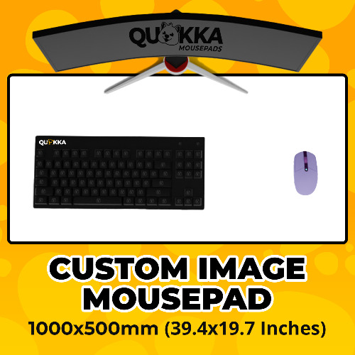 Custom Mousepad 1000x500mm - Black Stitched / 4mm