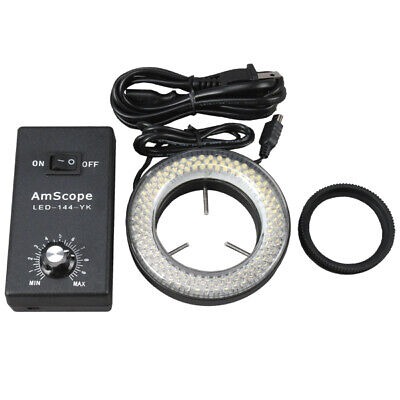 AmScope LED-144 144-LED Microscope Ring Light with Adapter 13964561579 | eBay