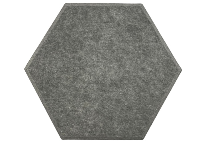 Hexagon PET Felt Acoustic Panels - 12 Pack - Eco Friendly Sound Absorption Panels - Smoke