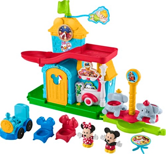 Fisher-Price Little People Toddler Toy Disney Mickey & Friends Playset with Sounds & Phrases for Ages 18+ Months (Amazon Exclusive) - Playset