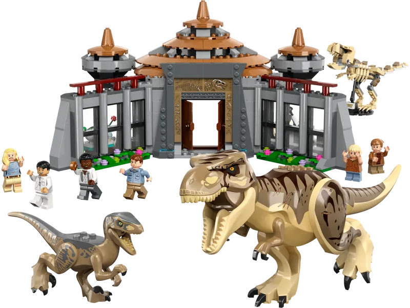 Visitor Center: T. rex & Raptor Attack 76961 | Jurassic World™ | Buy online at the Official LEGO® Shop US 