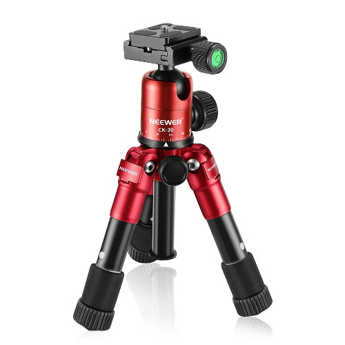 Small Tripod Neewer 20 inches/50 Centimeters Portable Compact Desktop Macro Mini Tripod with 360 Degree Ball Head,1/4 inches Quick Shoe Plate,Bag for DSLR Camera,Video Camcorder,up to 11 pounds/5 kilograms Red