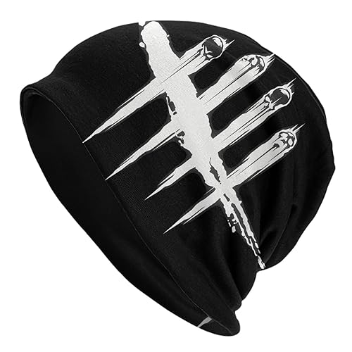 PEWWEBFDFH Dead Game by and Daylight Knit Hat Headwear Gift for Men Women Stretch Cuffed Beanie Hats Print Pattern Cap Black