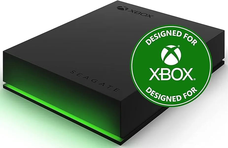 Seagate Game Drive for Xbox 2TB External Hard Drive Portable HDD - USB 3.2 Gen 1, Black with built-in green LED bar , Xbox Certified, 3 year Rescue Services (STKX2000400) - LED HDD - 2TB - Black