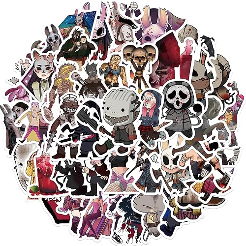Dead by Daylight Stickers 50pcs Cool Horror Theme Catoon Game Stickers for Adult Phone,Vinyl Waterproof Decals for Laptop Computer Notebook Bumper Skateboard Pad - Dead By Daylight