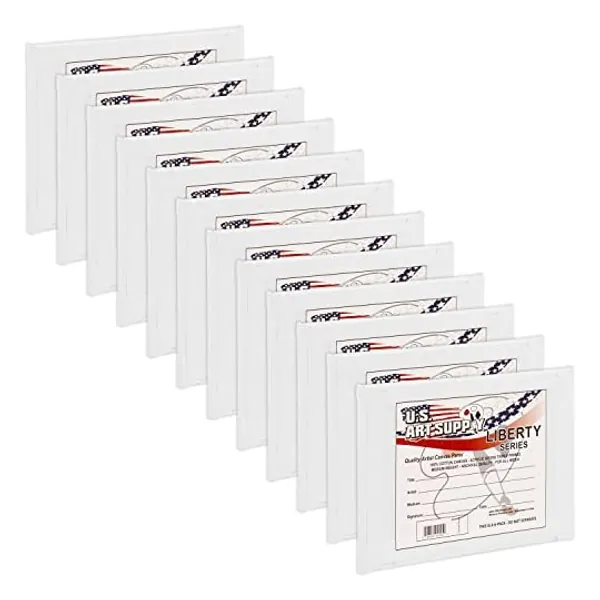 
                            US Art Supply 4 X 4 inch Professional Artist Quality Acid Free Canvas Panel Boards 12-Pack (1 Full Case of 12 Single Canvas Panel Boards)
                        