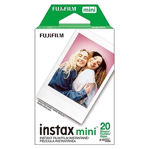 Fujifilm INSTAX Mini Instant Film 2 Pack = 20 Sheets (White) 