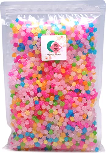 Konpeito Japanese Tiny Sugar Candy Crystal 100g (Rainbow Big bag 500g) - Rainbow Big bag 500g