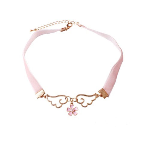 cosplaywho Cardcaptor Sakura Star Wings Girls Pink Choker (Sakura)
