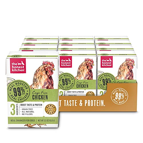 The Honest Kitchen Human Grade Grain Free Meal Booster: 99% Chicken (12 pack), 5.5 oz - Chicken - 1 Count (Pack of 12)