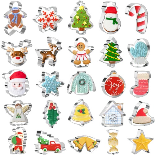 25 pc Christmas Cookie Cutter Set 