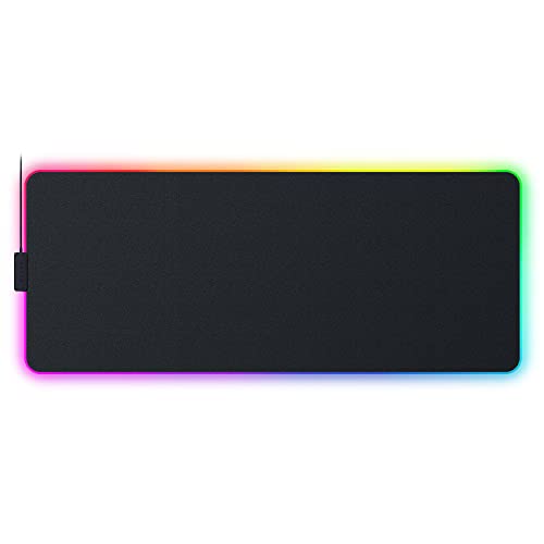 Razer Strider Chroma Hybrid Gaming Mouse Mat Chroma RGB: Hybrid Soft/Hard Mat - 19 Chroma RGB Lighting Zones - Warp and Water-Resistant - Anti-Slip Base - Seamless Edges - Chroma - XXLarge