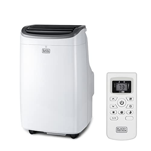 BLACK+DECKER 8,000 BTU Portable Air Conditioner up to 350 Sq. with Remote Control, White - 8,000 BTU