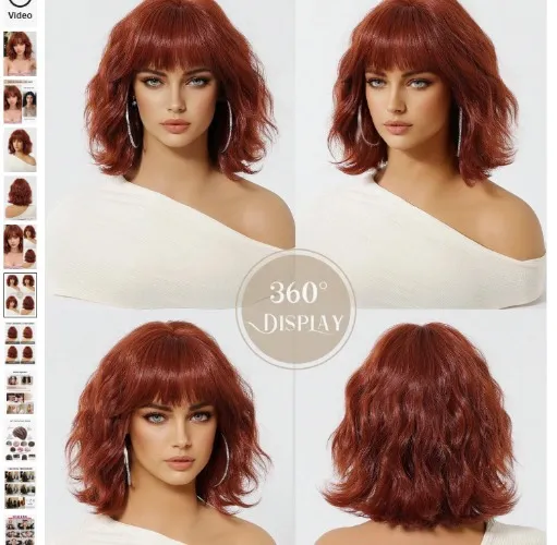 black widow cosplay red wig
