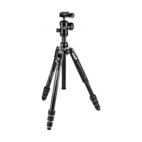 Manfrotto Befree Advanced Camera Tripod Kit with Twist Closure, Travel Tripod Kit with Ball Head, Portable and Compact, Camera Tripod in Aluminium for DSLR, Reflex, Mirrorless, Camera Accessories - Tripod - Twist Lock - Black