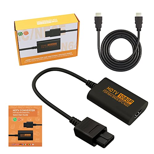 HDMI Converter for Nintendo Gamecube NGC N64 SNES SFC 1080P HDMI Adapter for Nintendo Game Console - 1080P HDMI Converter