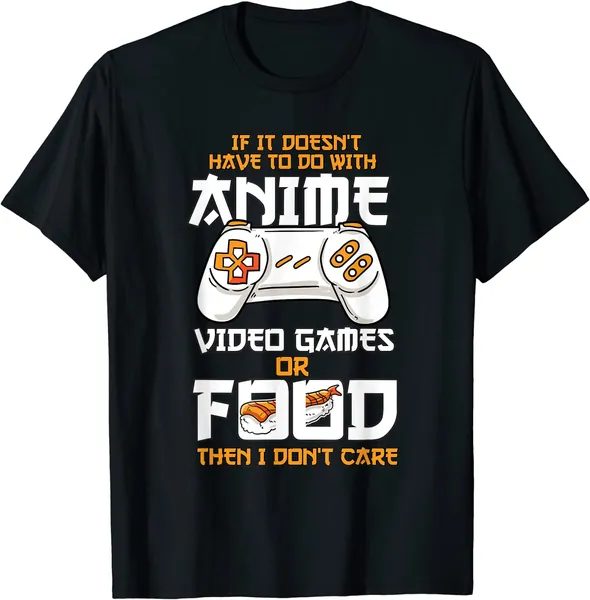 Anime Video Games Food Sushi Gaming Merch Otaku Gift Anime T-Shirt