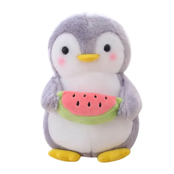 KOWAKA Cute Penguin Plush Toys 6Pcs Holding Food Bow Tie Stuffed Animals Gifts for Children (18inches,Holding Watermelon) - 18inches Holding Watermelon