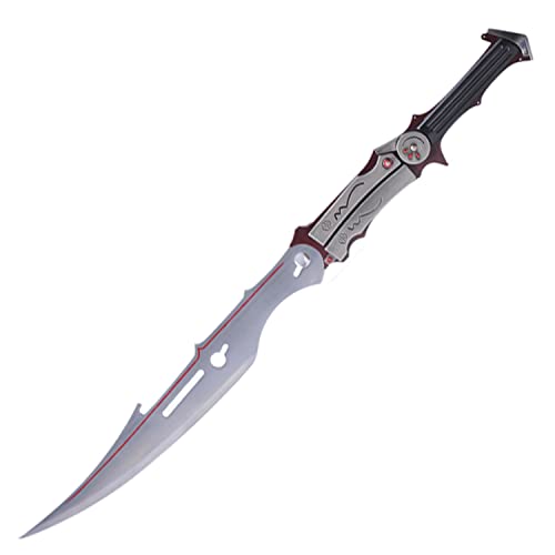 ZKBWFLA Carbon Steel Fantasy Blazefire Saber sword real Metal，Eclair·Farron Lightning Gunblade Cosplay Replica Anime Game thunder props