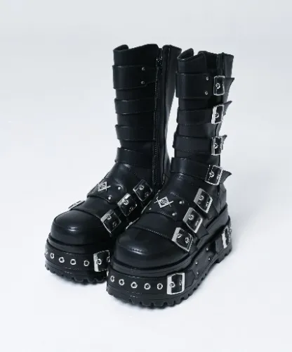 [ACRO TOKYO][REFLEM] 14 Buckle Boots