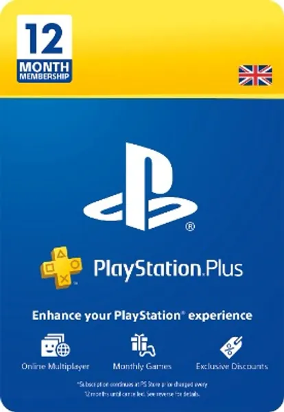 PlayStation Plus: 12 Month Membership | PS5/PS4 | PSN Download Code - UK account