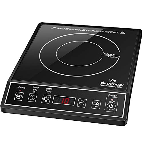 Duxtop 1800W Portable Induction Cooktop Countertop Burner, Black 9100MC/BT-M20B - Black