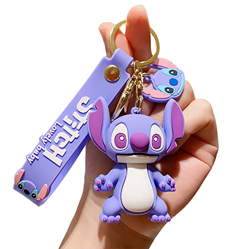 Cute Keychain for Kids Girls Boys, Cartoon Keychains Accessories Keyring Key Purse Backpack Car Charms - Yellow-3