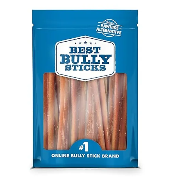 Best Bully Sticks Odorless 4-8 Inch Odor-Free Bully Sticks for Dogs - 100% Natural Grass-Fed Beef for Small, Medium, Large Dogs and Puppies - Grain and Rawhide Free Bully Stick Dog Chews | 8 oz