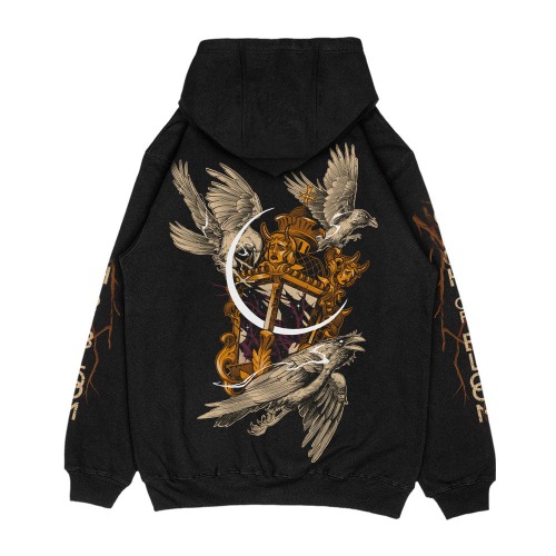 Torch of Bloom - Oversized Hoodie - L / black
