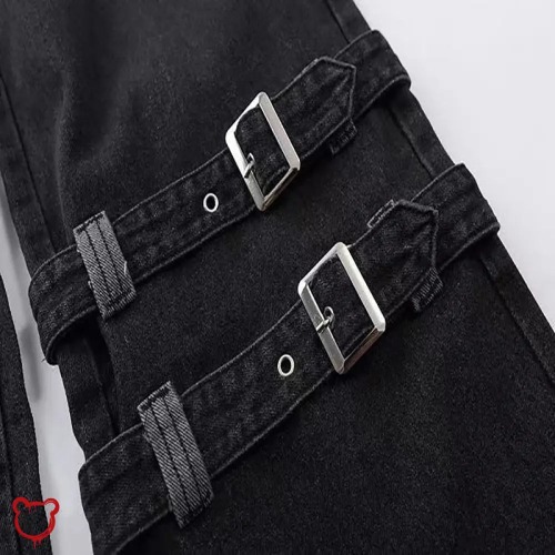 Devilish Baggy Buckle Bottoms - Black / XXL