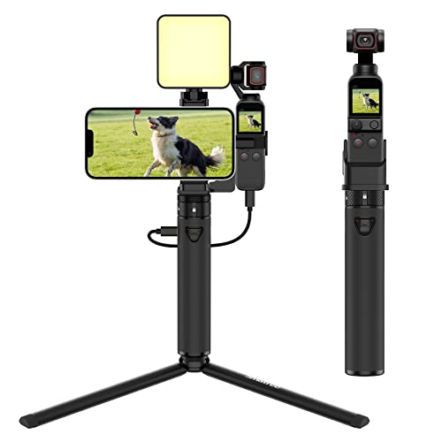 Smatree 2022 Powerbank mit Dreibeintativ Kompatibel mit DJI Osmo Pocket 2/ DJI Osmo Pocket 1, 5000mAh Tragbares Ladestation mit OSMO Pocket Extension Halterung für Handys, Portable Power Stick