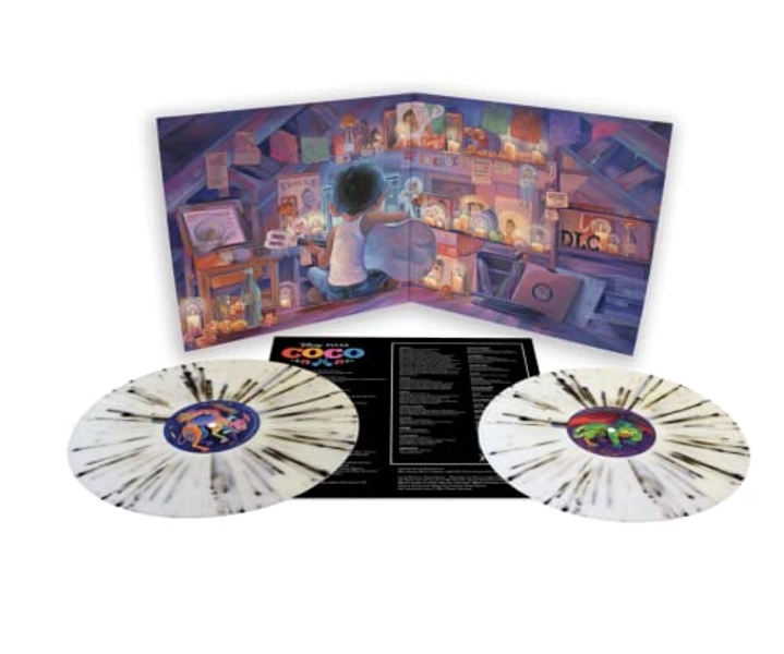 Coco Soundtrack Clear With Orange & Black Splatter