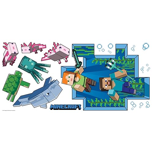 RoomMates RMK5005GM Minecraft Giant Peel and Stick Wall Decal - Minecraft Giant